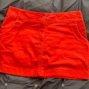 Bright Red Corduroy Mini Skirt!